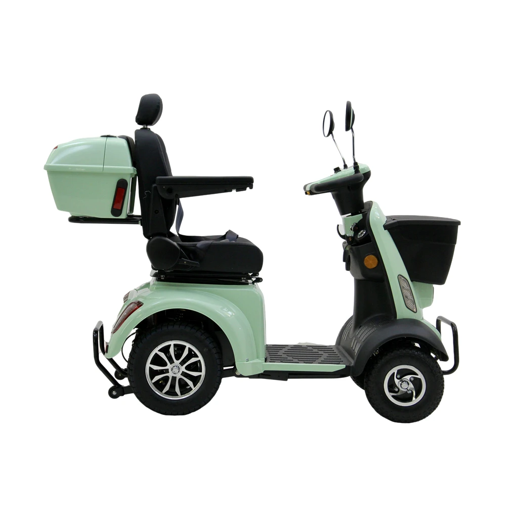 2024 new fashion custom made easy control handicapped disability electric powered mobility scooter with storage box