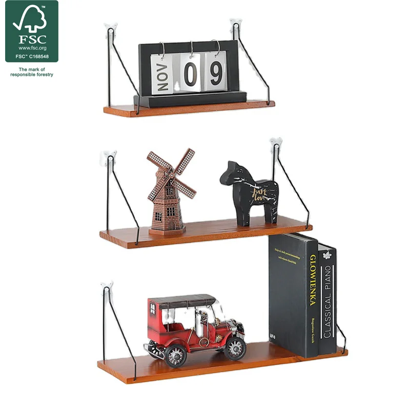 Direct Factory Solid Wood Wall Shelf Living Room Bedroom Minimalist Wall Hanging Partition Entrance Storage Apartments Hotels