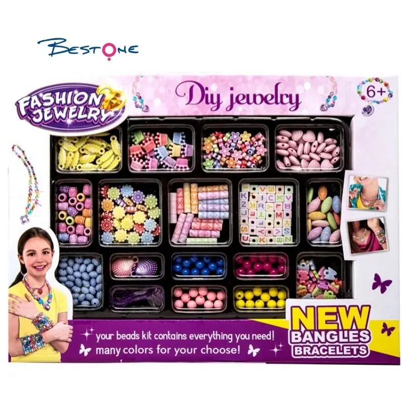 Bestone Children DIY making bracelets creative hand rope child toys beaded jewelry educational toys