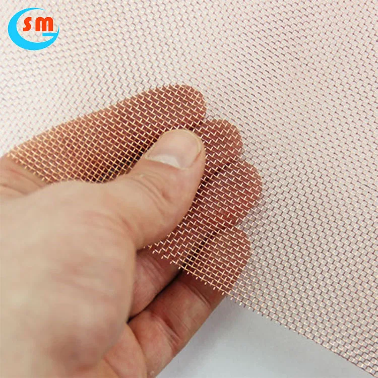 Copper wire mesh fence electrically conductive copper mesh screen