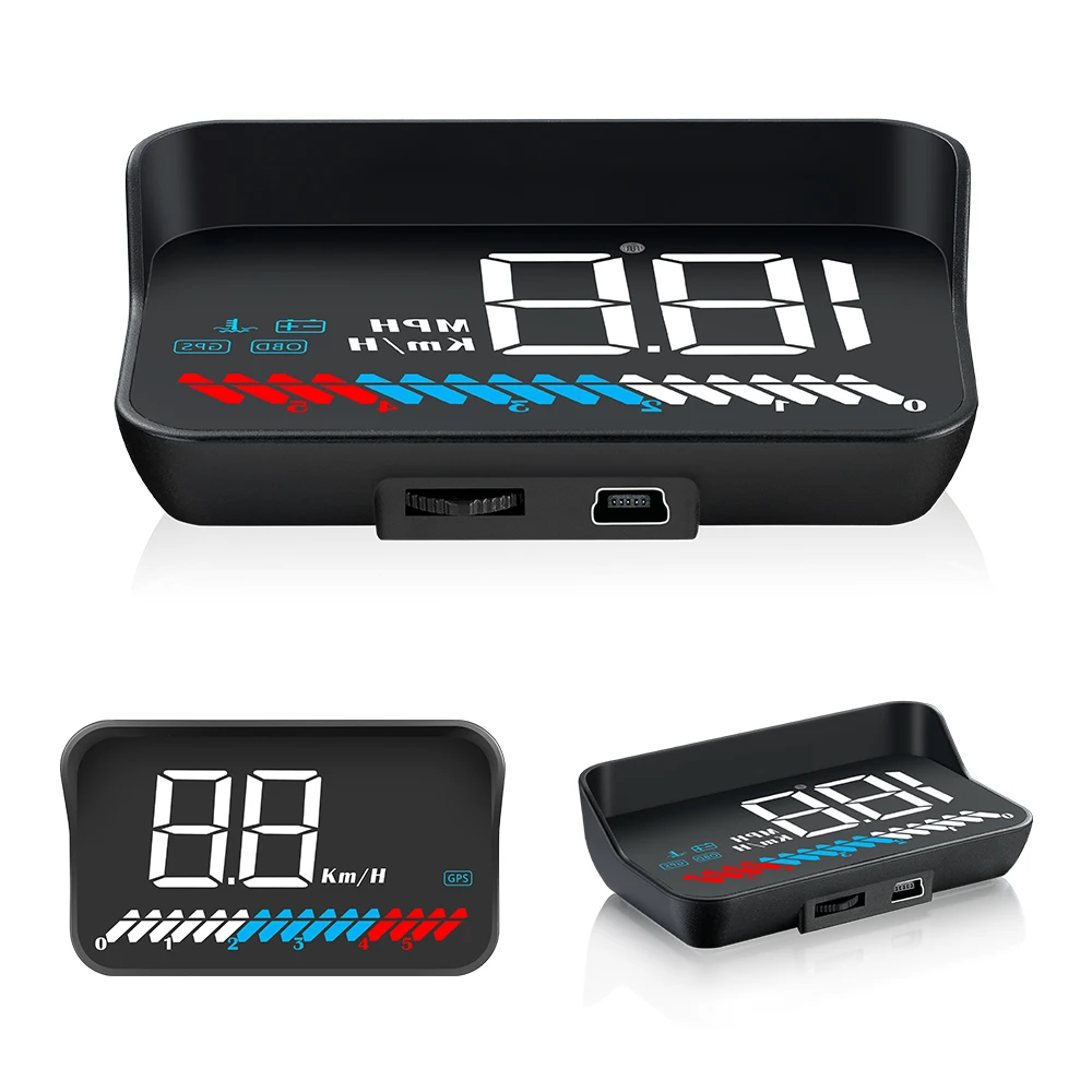 
Car HUD Head Up Display GPS 3.5 Inch Multi-color OBD II and GPS Auto Diagnostic For Universal Car 
