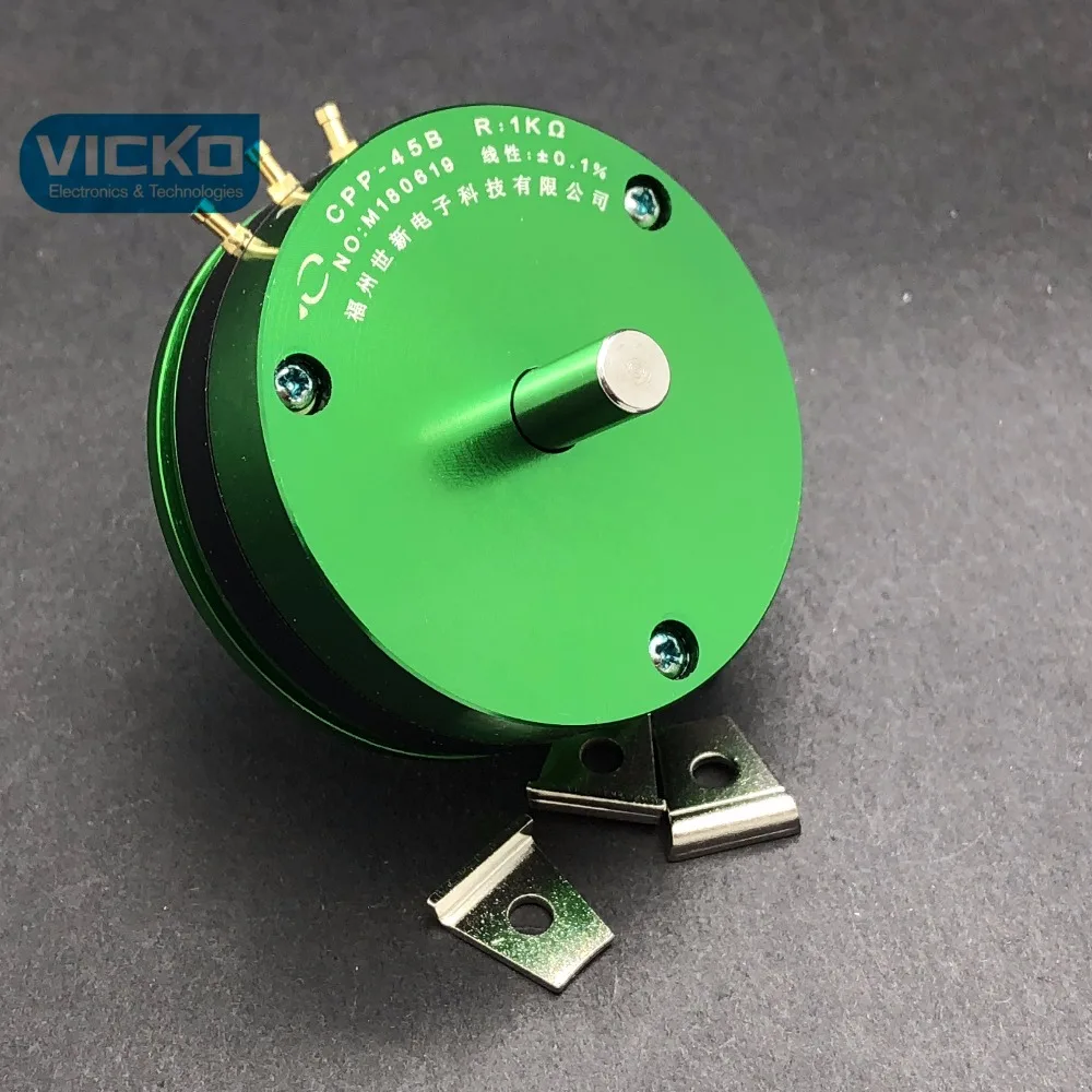 Обе стороны/односторонние (центральной оси) точность проводящий пластиковый потенциометр Датчик угла поворота 1k 2k 5k 10k переключатель CPP-45
