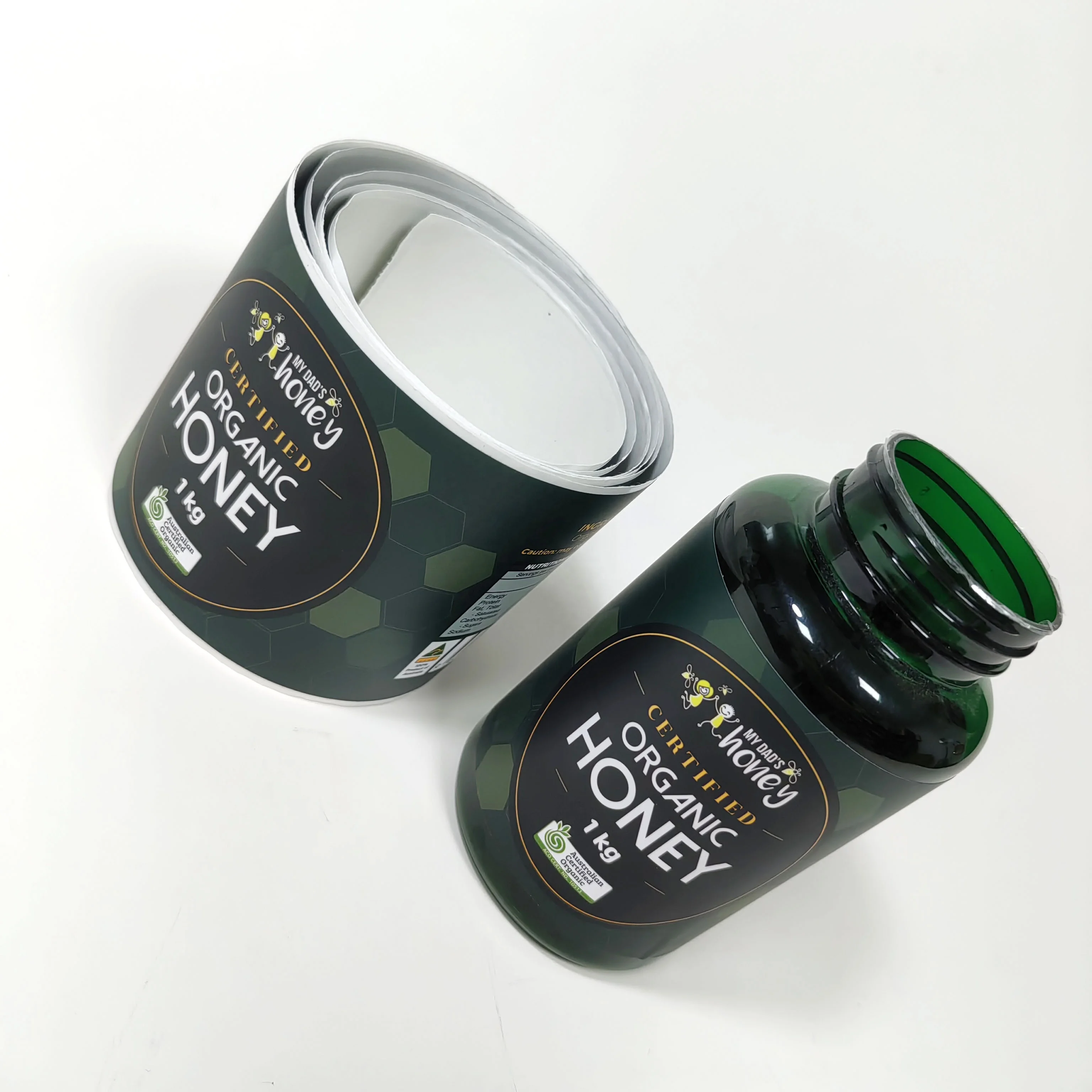 Roll Sticker and Customized Printing Custom Label Stickers Gold Plating Packaging Labels for Logo Gift Shipping Food Honey