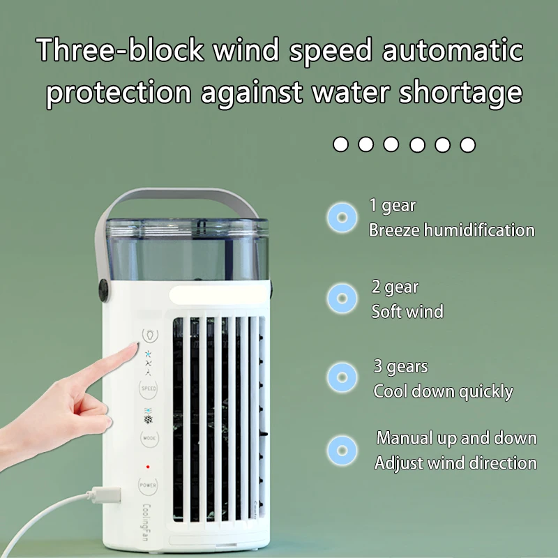  2021 New Trending Best Indoor Desktop LED Personal Cooling Cooler Mini Portable Air Conditioner
