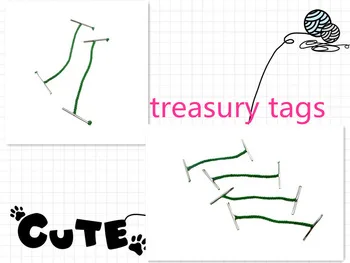 Бирки заводского казначейства, бирки казначейства с металлическим концом 1, 2, 3, 4, 5, 6, 7 дюймов