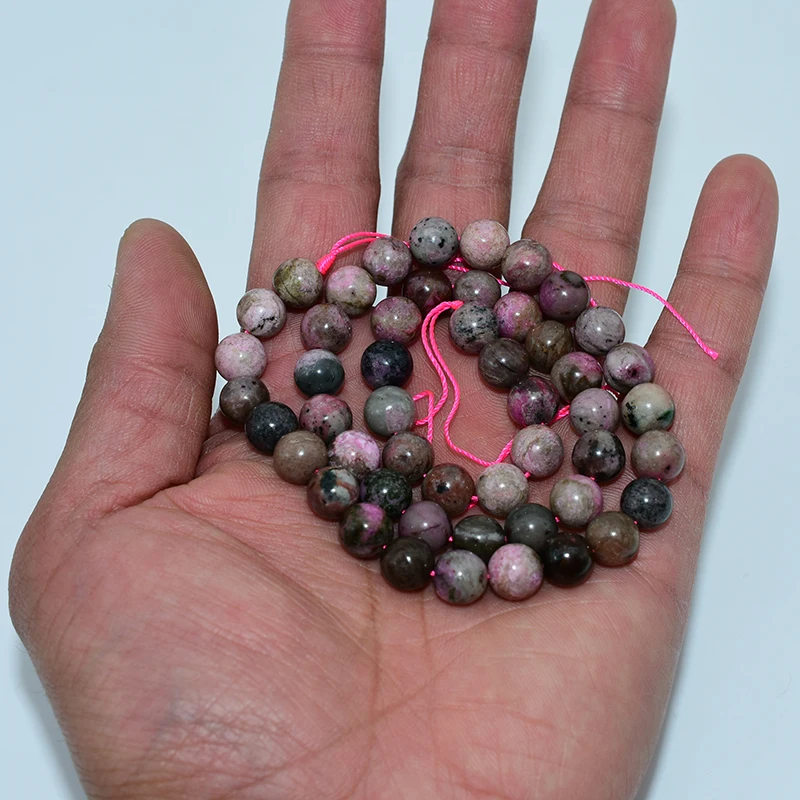 Wholesale Natural Cobaltoan Calcite Loose Gemstone Beads 6/8/10mm round Shape for DIY Jewelry Making Stone Beads