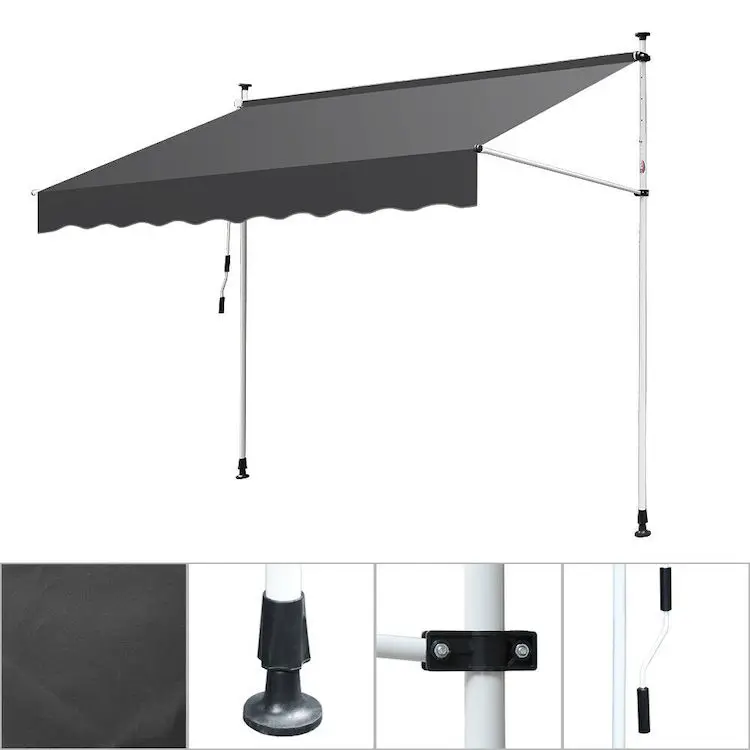 Side Awning RV Residential Balcony Sunshade Canopy Retractable Awning for Balcony