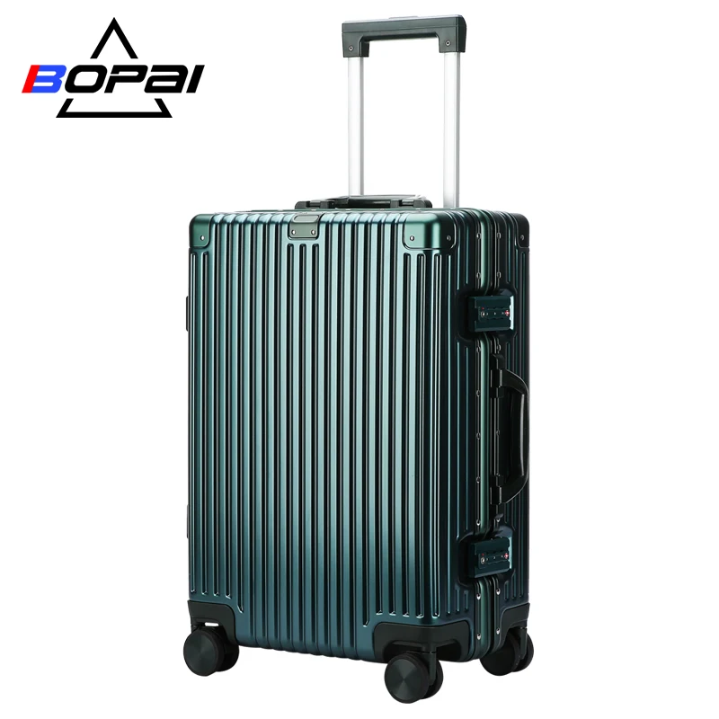 BOPAI factory 20 inches large travel 24 luggage durable aluminum luxury suitcase