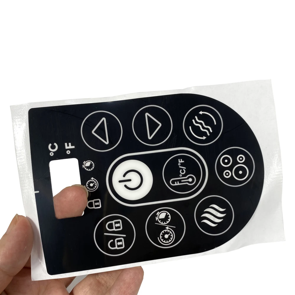 Custom Silk Screen Printed front Control Panel Polycarbonate PC Lexan Label Sticker