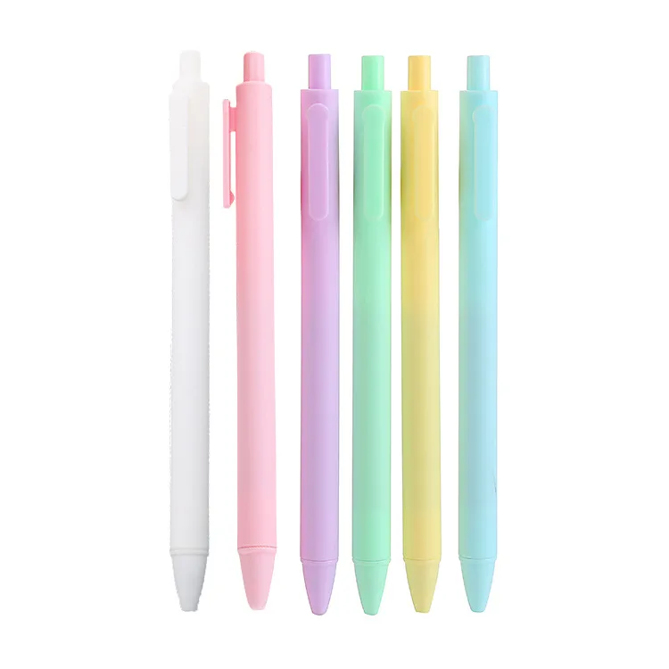 AI-MICH Wholesale Macaron Color Press Gel Pen Creative Candy Color Student Water Pen Learning Office Stationery Signature Pen