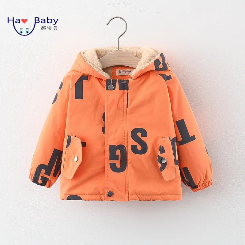 Детская теплая куртка Hao с хлопковой подкладкой для девочек пальто монограммой