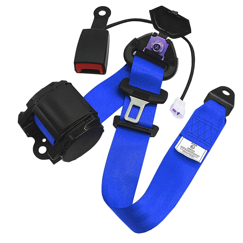 Blue Strap Seat Belt Alarm System ELR 3 Point Car Seatbelt  Auto Seat Belt Sensor
