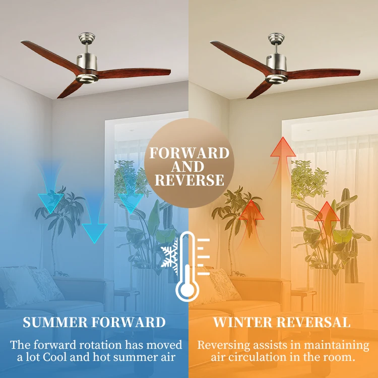 Wholesale Household Remote Control 3 Wood Blades Energy Saving Silent Modern Ceiling Fan Without Light