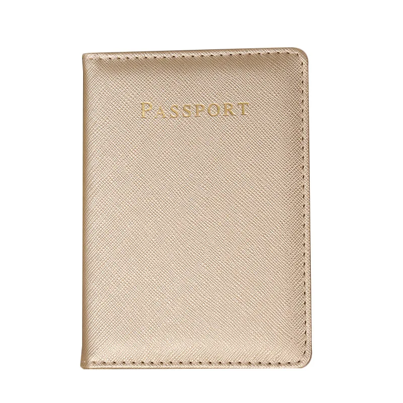 high quality cross grain leather Passport holder custom logo cheap Travel passport case  PU leather passport Sleeve cover