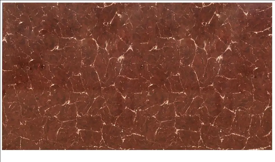 HZX Modern Red Quartz Stone Slab for Kitchen Island Countertops 3D Model Design Capable for Hotels