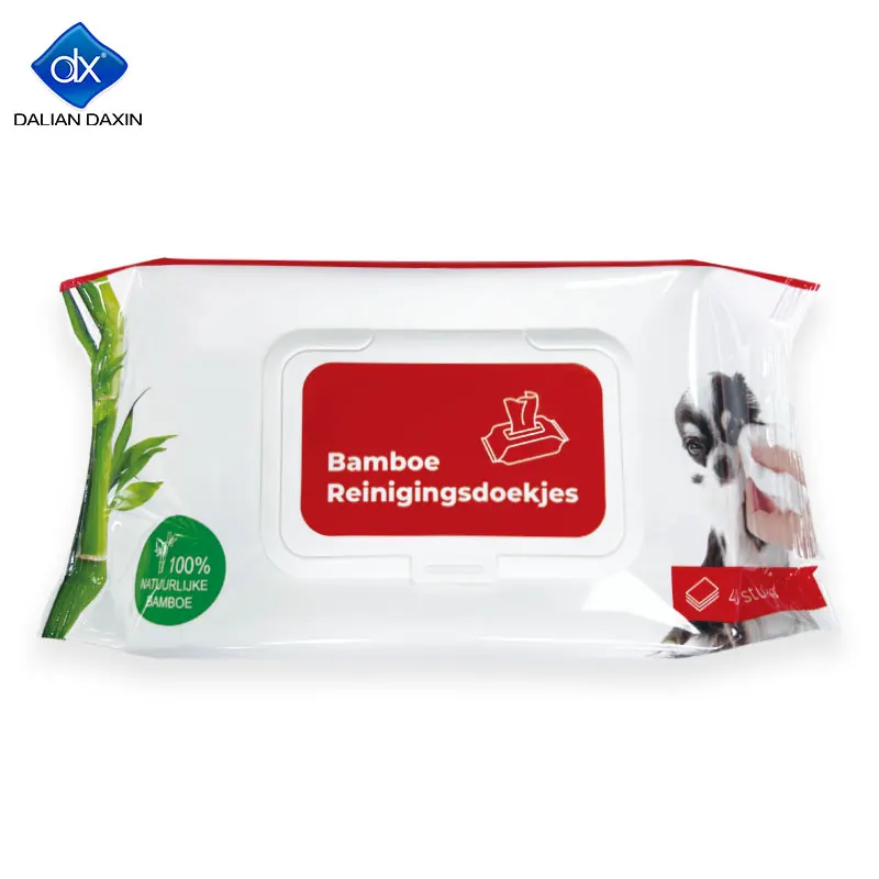 OEM 10 pieces packed pet cleaning wet wipes for dogs and cats