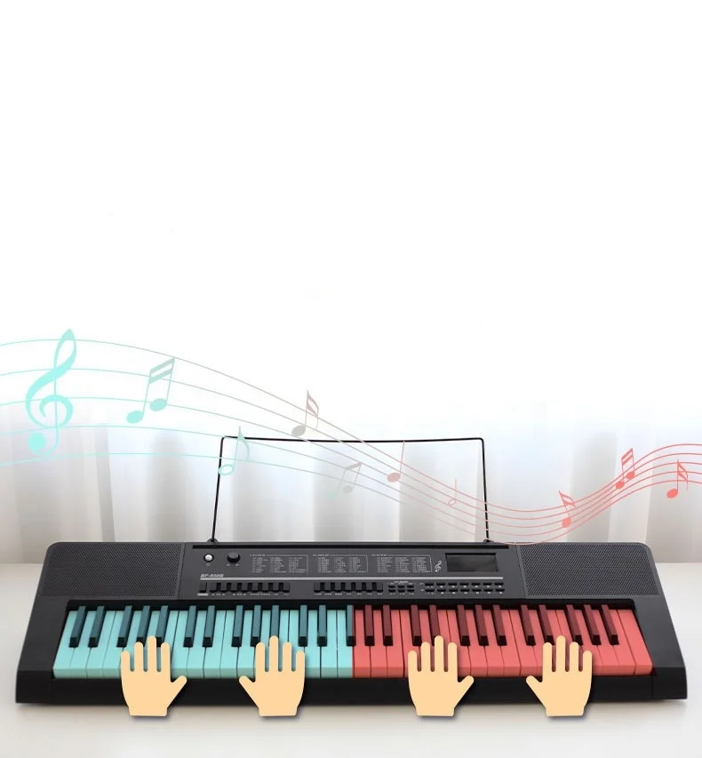 61 Keys Microphone and USB Charging Line Keyboard Electric Piano Kids Gift 61 Keys Piano Digital Electronic Organ OEM ABS China