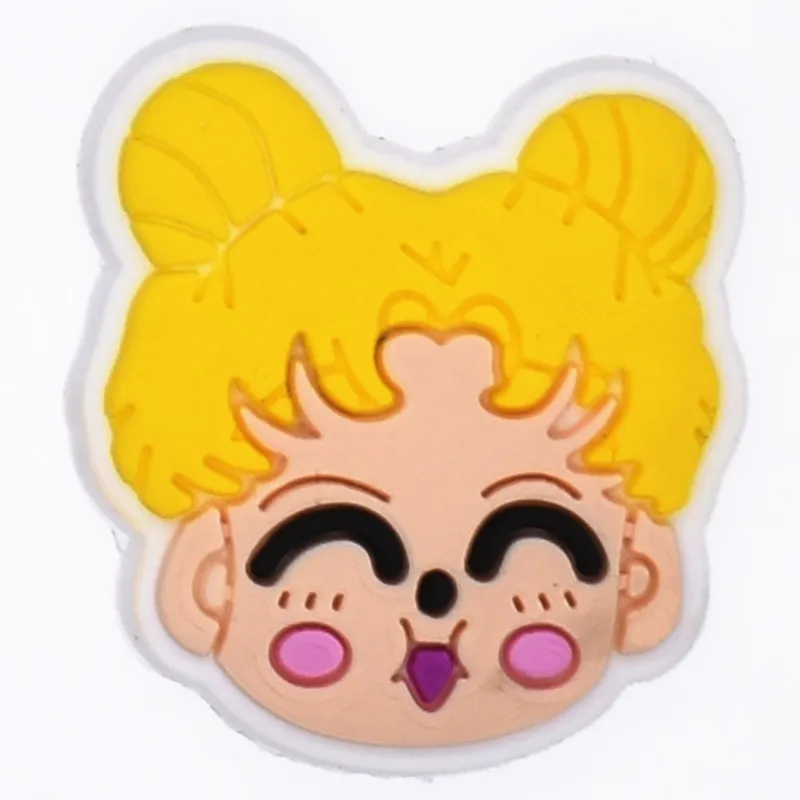 2024 Factory Customized Design Sailor Moon Cartoon clog Fashion PVC soft custom Shoe Charms Accessories for Shoes designer charms