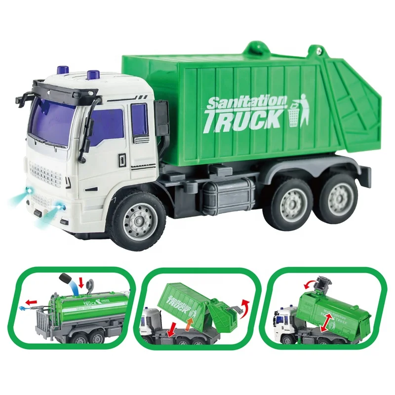 Kids RC car toy garbage recycle truck toy remote control toys sanitation vehicle