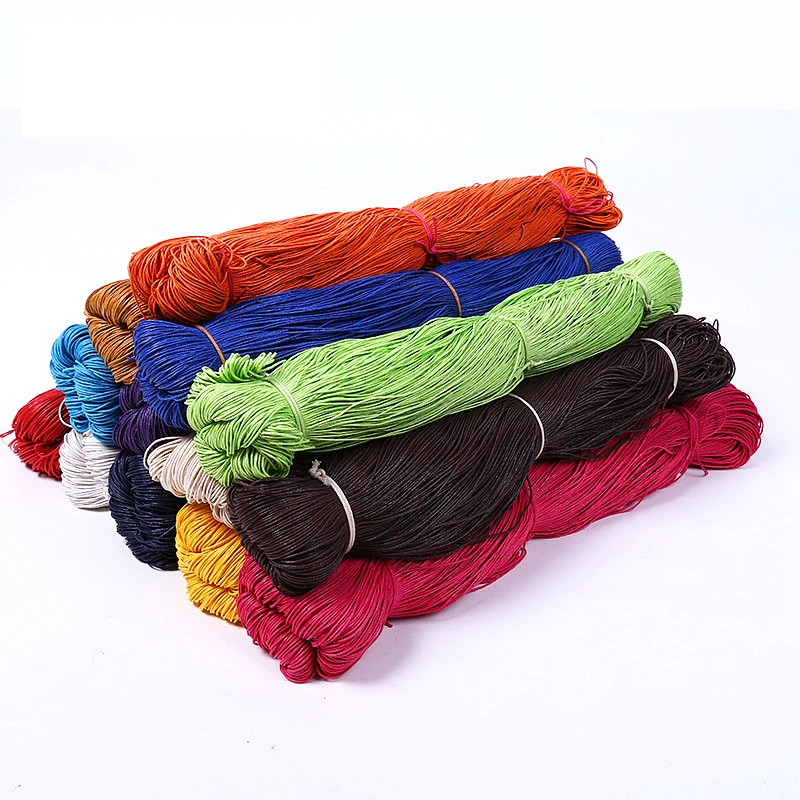 Wholesale premium quality  durable packing rope custom color  2mm 3mm cotton rope waxed cord