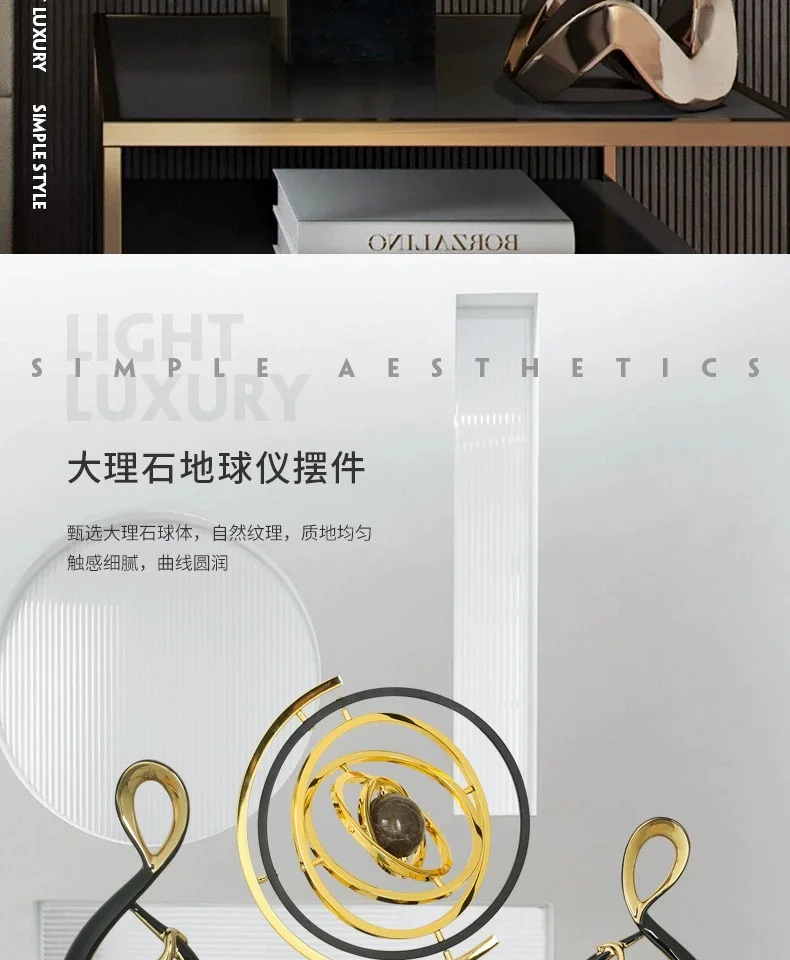 Light luxury globe ornaments           Office desktop decoration ornaments home accessories