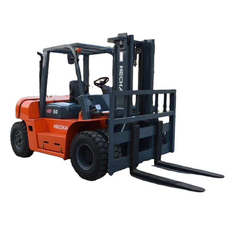 5 FD50 Грузовик 5 тонн, гидравлический дизельный вилочный погрузчик, вилочный подъемник, твердая шина с ротатором