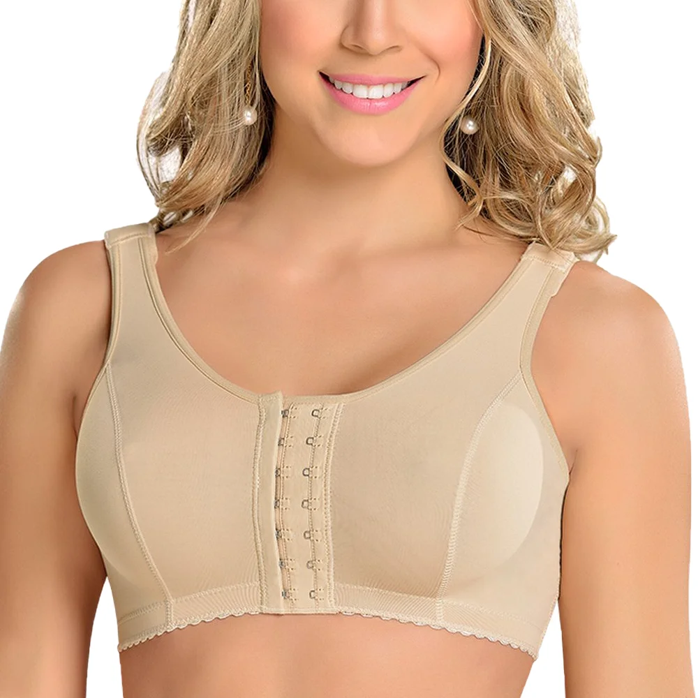 Breathable Fabric Yoga Sport Tops After Childbirth Post Surgical Faja Breast Shapewear Post Op Bra Shaper
