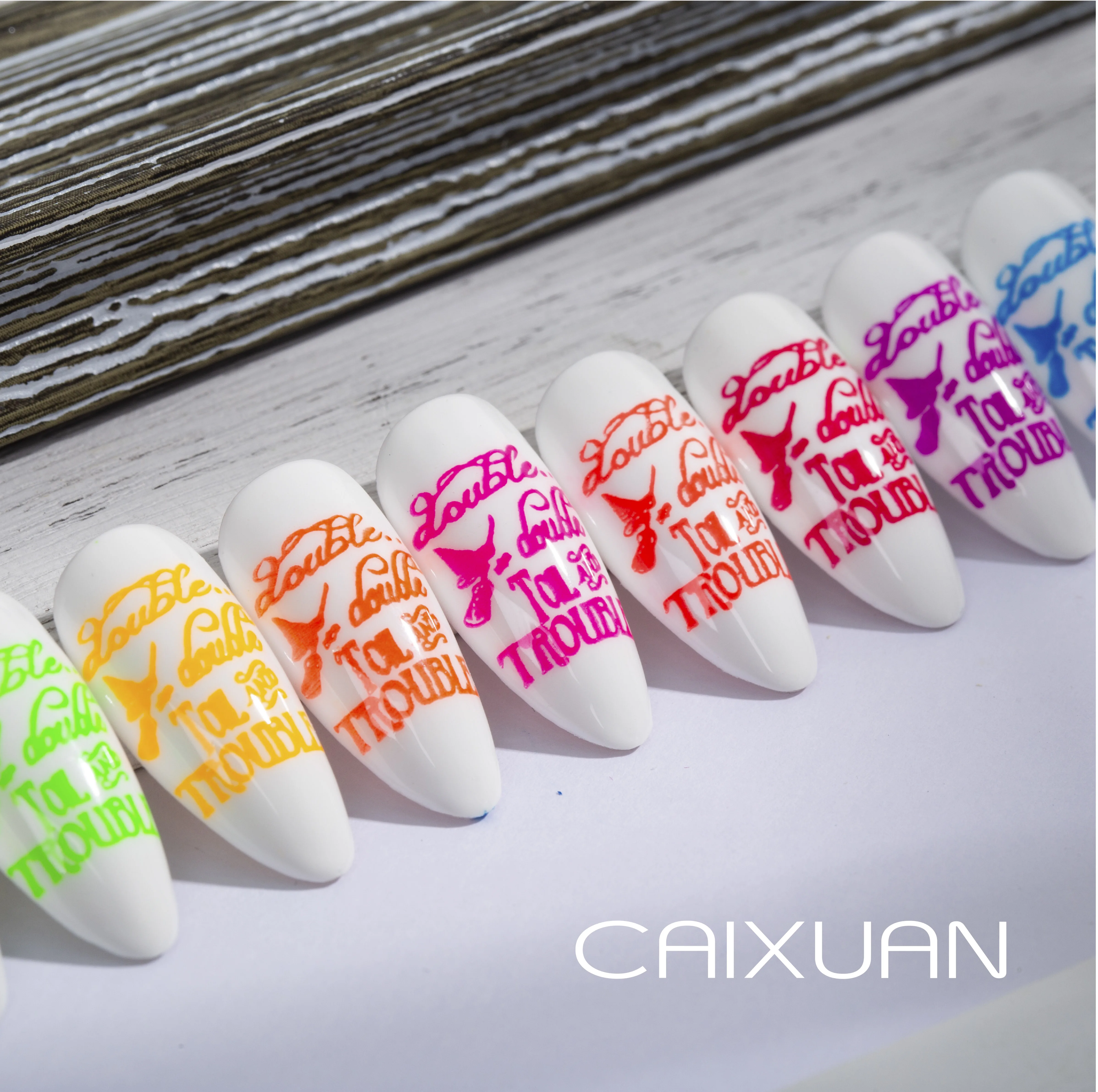 Neon color painting stamping gel art gel