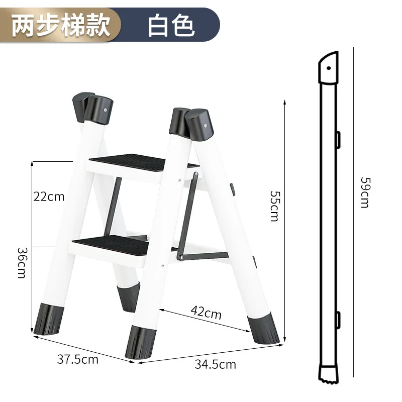 Portable 3 Steps Adjustable Folding Ladder High Safety High-Quality 5 Steps Ladder For Home Or Outdoor Lightweight And Portable