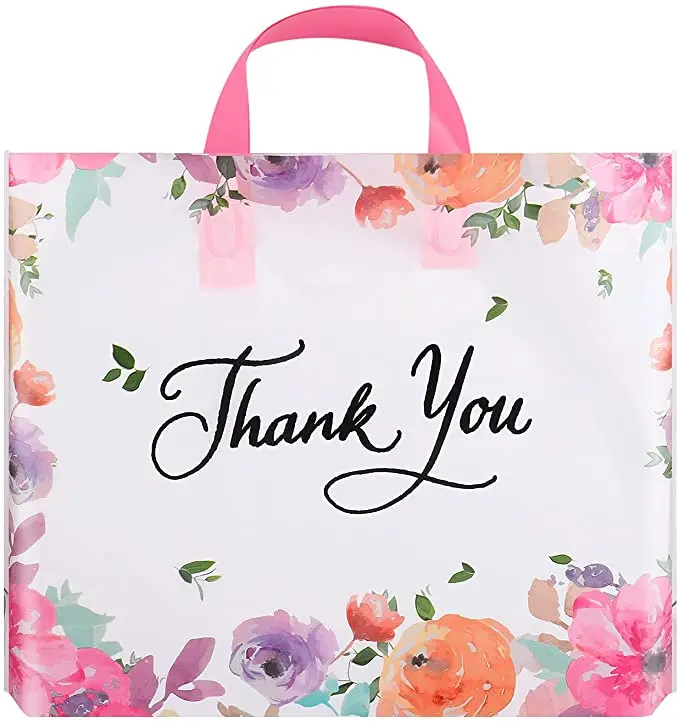 Качественный полиэтиленовый пакет, многоразовый мешок, продуктовый магазин, пластиковые сумки для одежды, логотип, спасибо с ручкой