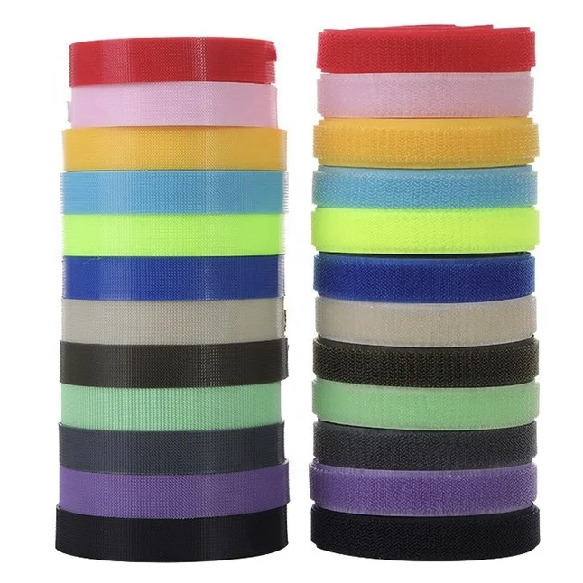 Smooth and Soft Wellco 100% Nylon Low Elasticity Hook and Loop Tape Injection Hook Soft Loop 10-150mm Hook Loop Tape