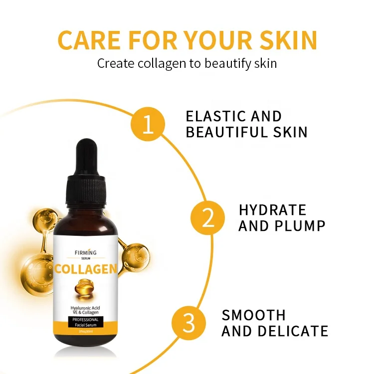 Фирменная Органическая натуральная коллагеновая Сыворотка против морщин, питательная и укрепляющая кожу, коллагеновая сыворотка с гиалуроновой кислотой