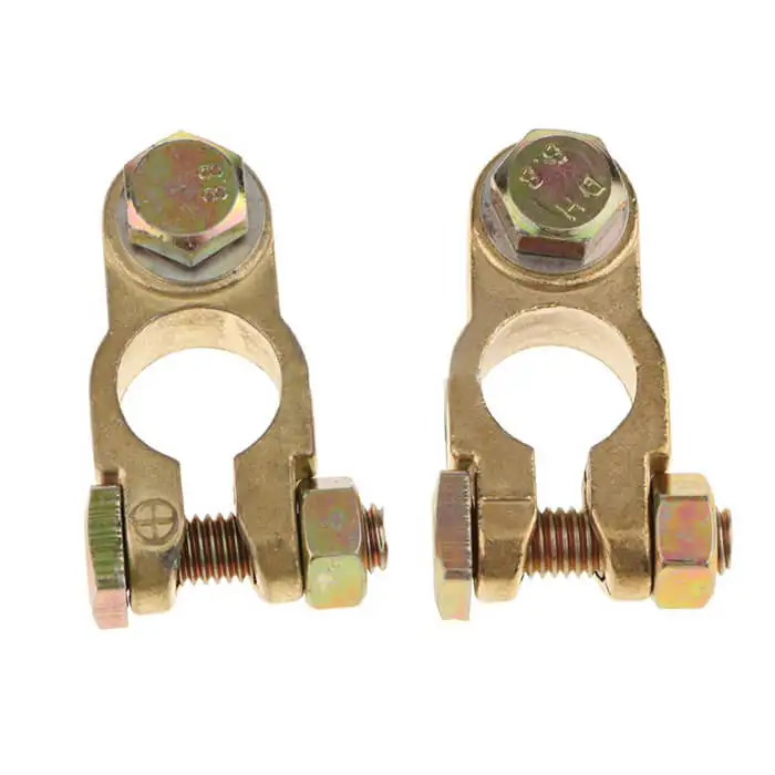 Brass Connectors 2PCS Quick Release Disconnect Car Positive Negative Battery Terminal