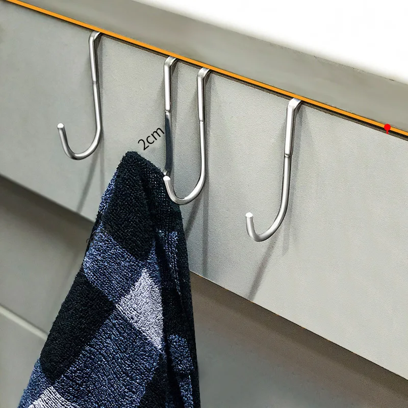 Large 304 stainless steel double S hanger kitchen cabinet hanger simple door back coat rack