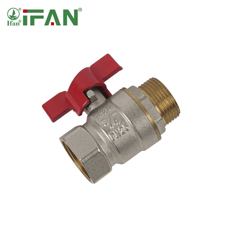 Шаровой клапан IFAN NPT Заводская поддержка OEM и ODM предохранительный высокое давление длинная ручка PN20 латунные шаровые клапаны для использования в воде