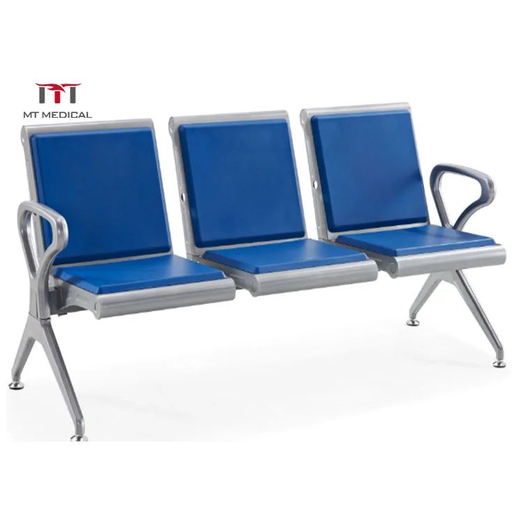 MT Medical Leather Steel 2 3 4 5 Seater Office Cheap Salon Metal Airport Hospital Reception waiting