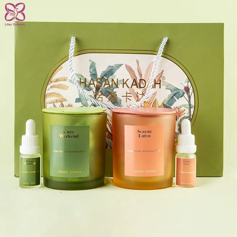 Aroma Stone with Glass Jar Essential Oils Gift Box For Presents Home Decorations Reed Diffuser