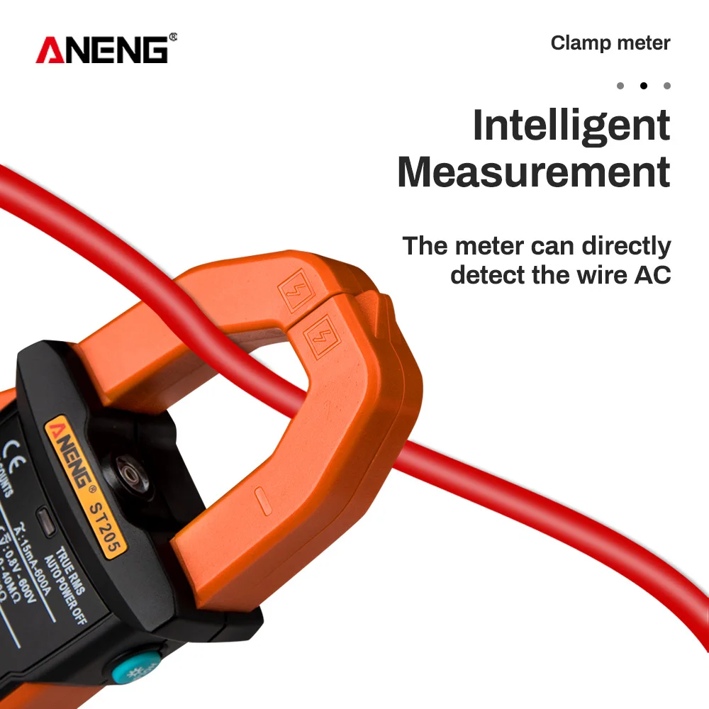 ANENG ST205 Digital Clamp Meter Analog Multimeter Current Clamp DC/AC Intelligent AUTO range meter with temperature tester