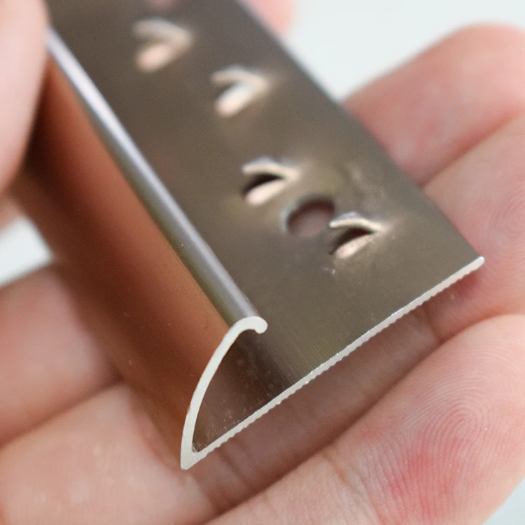 Foshan Factory Direct Aluminum Carpet Trim Edge Strip Rounded Stair Nosing Edging Trim