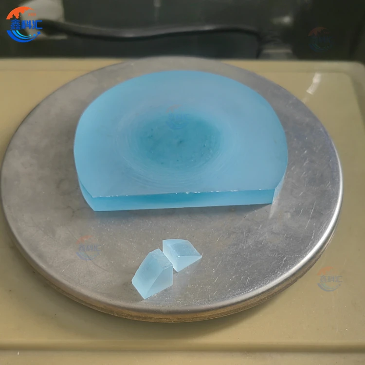 High Quality Red Color Titanium Doped Sapphire Doped Sapphire Single Crystal Lens For Laser Device