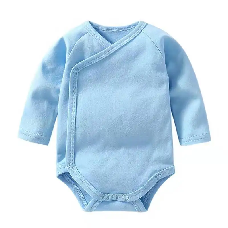
OEM service 100% organic cotton newborn baby clothes long full sleeve baby rompers baby clothing 