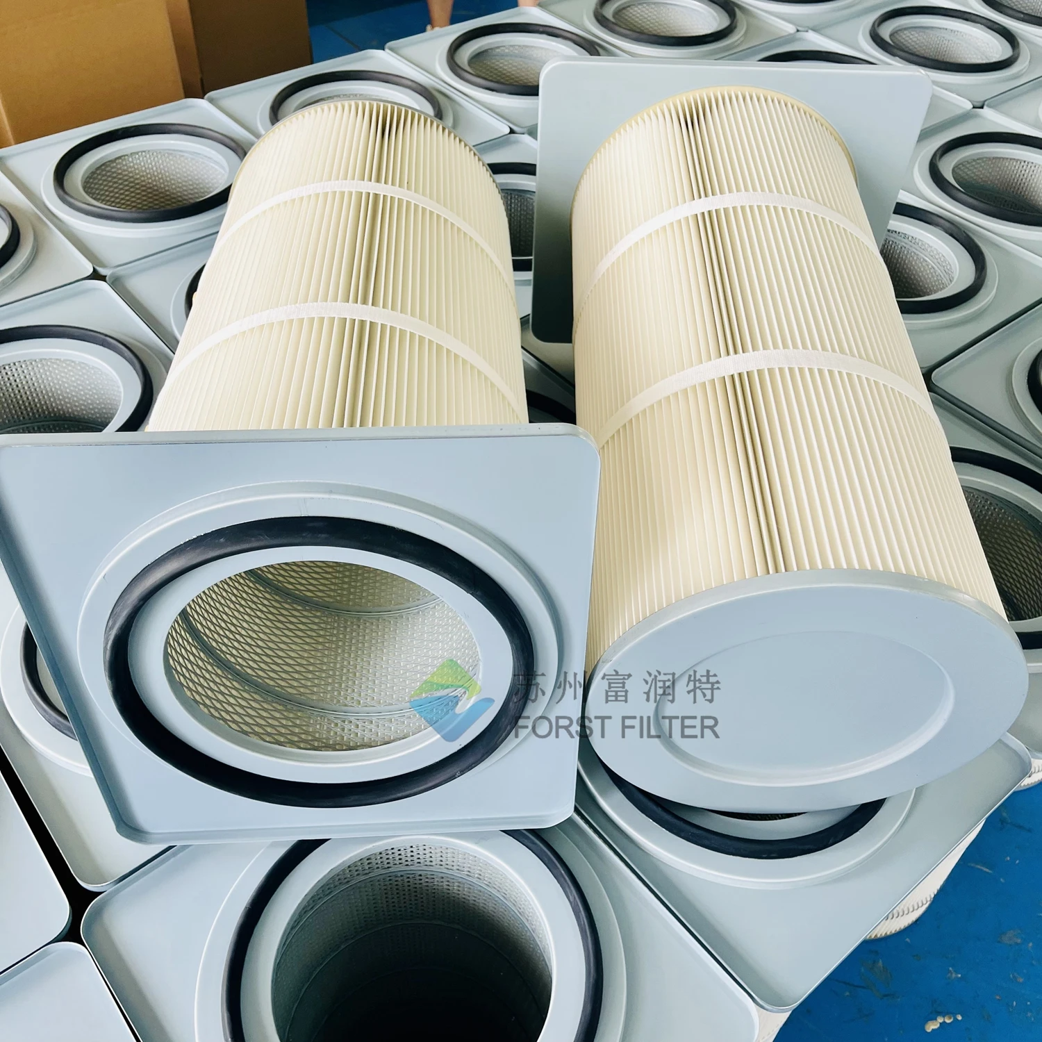 Polyester Square Chuck Industrial Cleaning Spun Bonded Fabric Powder Replacement Air Filter Element