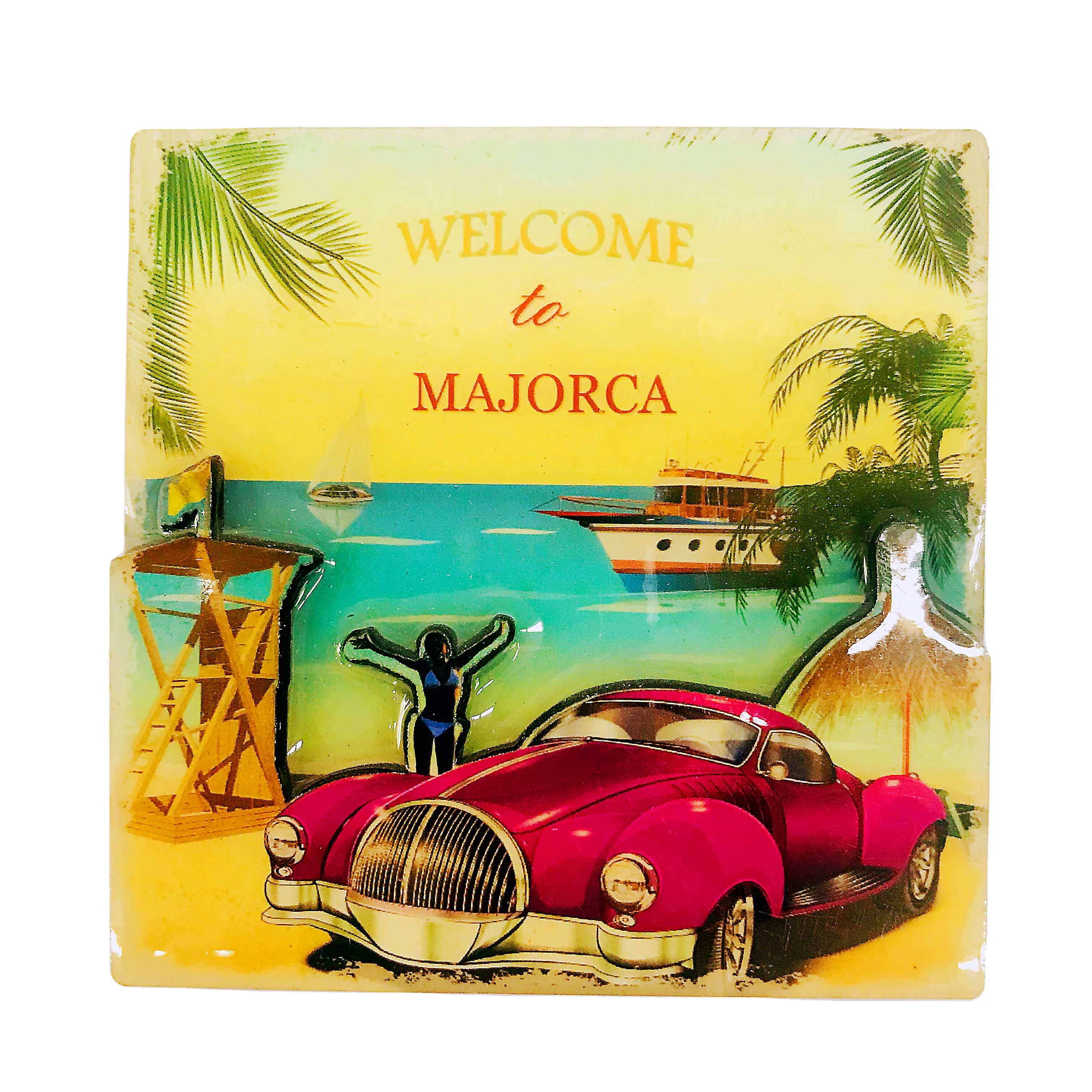 Fridge Magnet Type Wholesale Make Souvenirs Magnet MDF Wood Custom Logo Printingoem LOGO Welcome Customized MDF with Epoxy MSDS