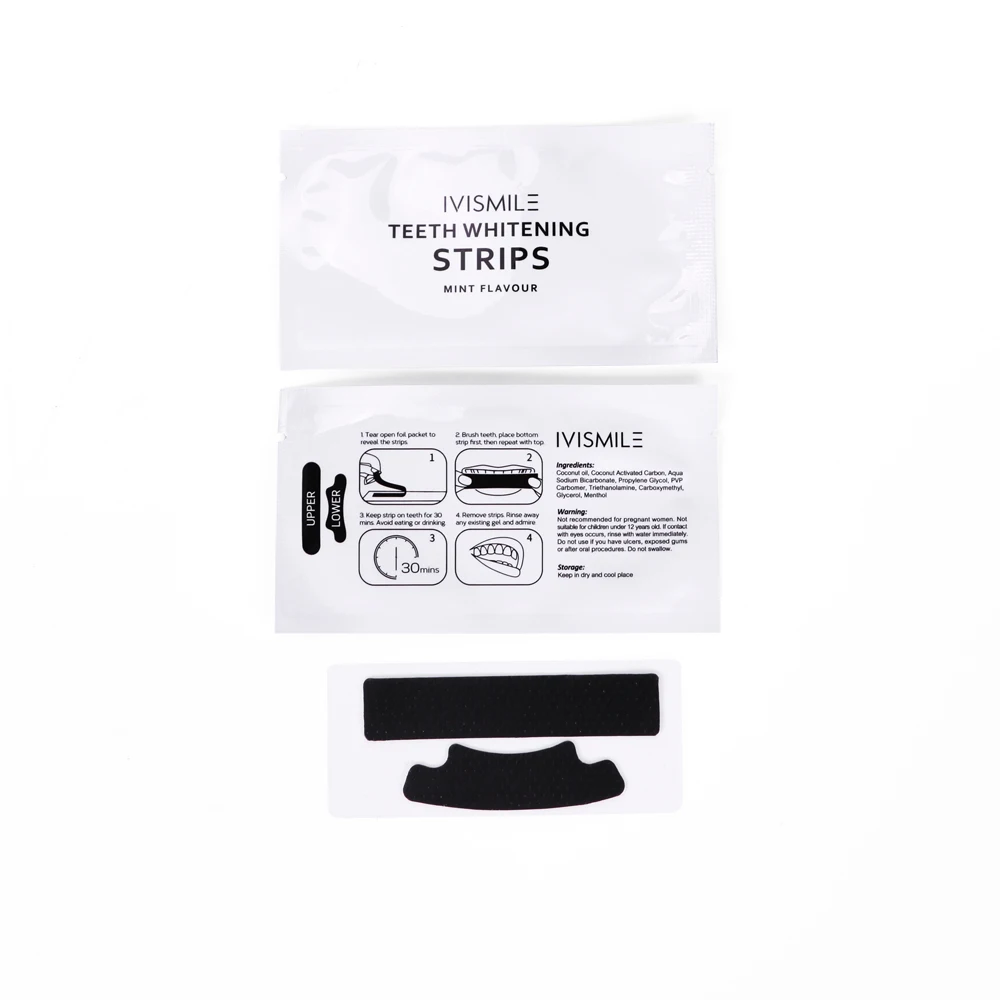 IVISMILE Customizable Teeth Whitening Strips White Tooth 5d Gel Teeth Whitening Strips White Tooth