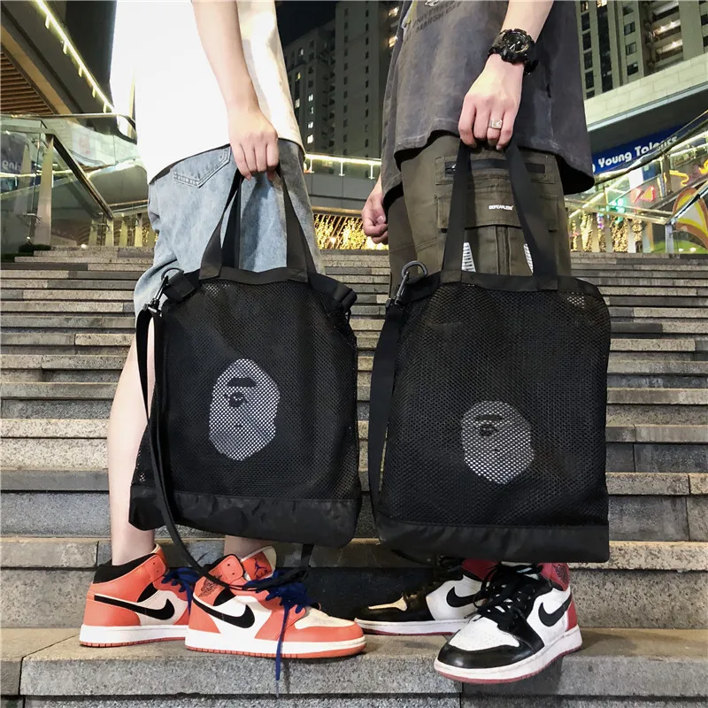 2 в 1, Сетчатая Сумка-тоут для покупок с логотипом на заказ