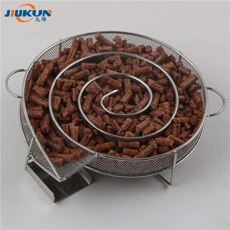 Cold Smoke Generator BBQ Grill Accessories Round Smoker with Apple Small Wood Chips