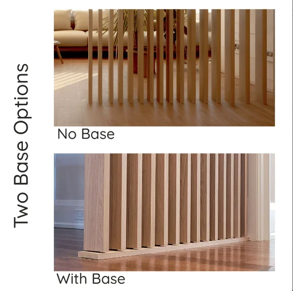Handcrafted Home Privacy Solution Floor-to-Ceiling Wooden Slats Wooden Slat Partition Dividers Wall Partition Room Divider