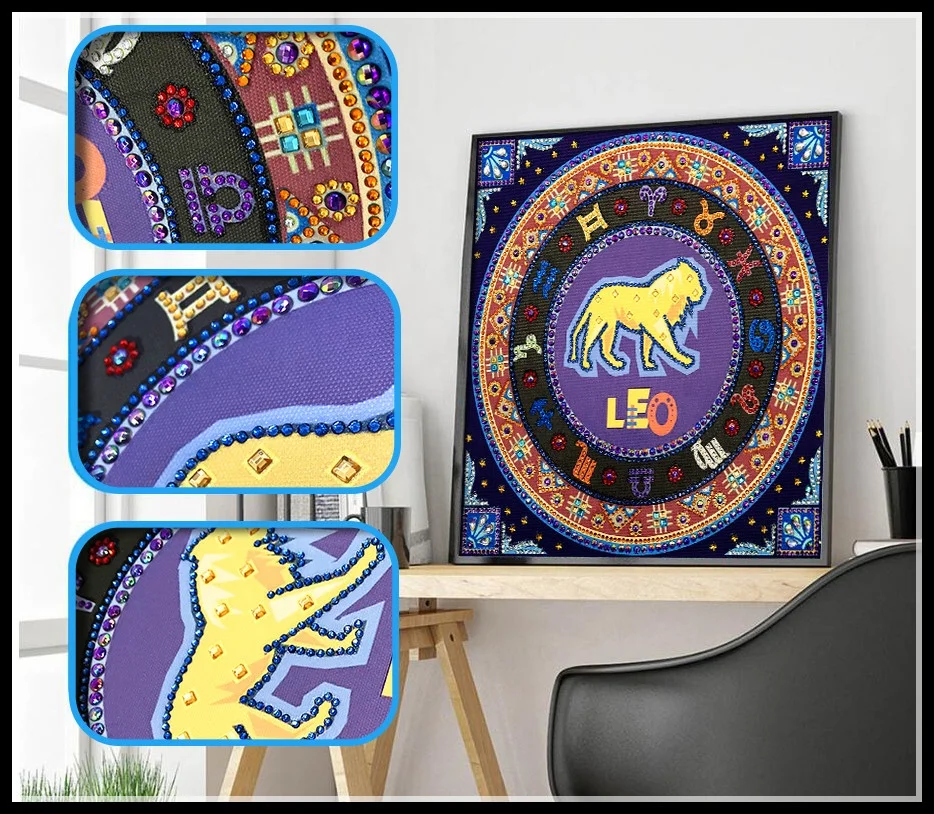 High quality 5D DIY diamond painting constellation zodiac crystal diamond embroidery cross stitch home decoration painting