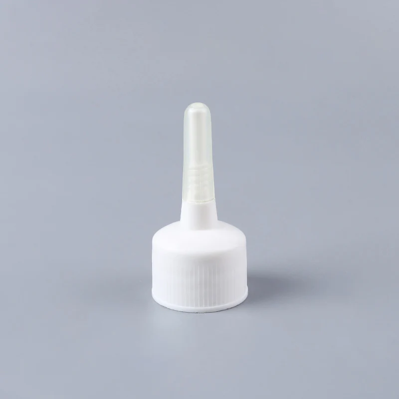 Plastic pointed mouth cap plastic dropper cap white dropper tip cap