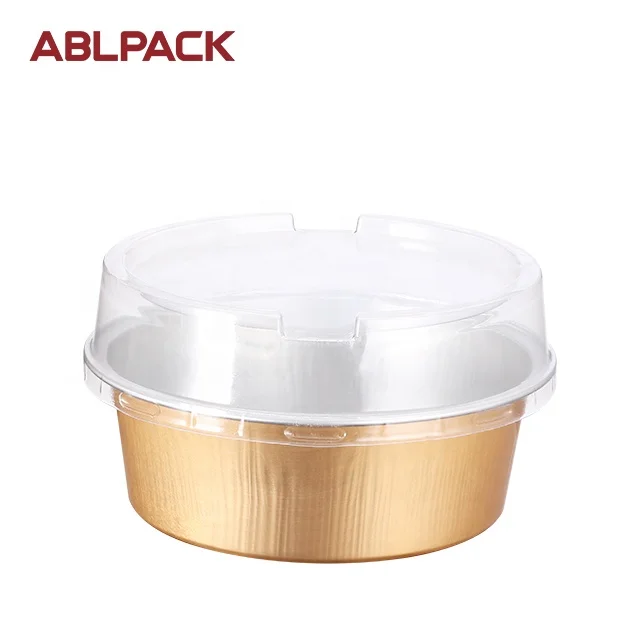 ABLPACK Aluminum Foil Microwave Safe Food Containers Disposable 150ml Aluminium Food Packaging Baking Cups